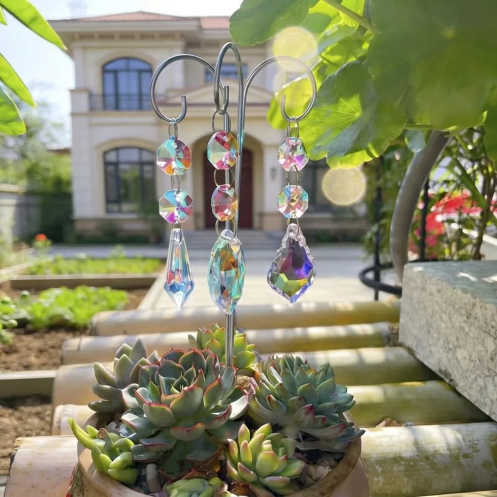 Crystal Garden Suncatcher Set | 3-Piece Rainbow Stake