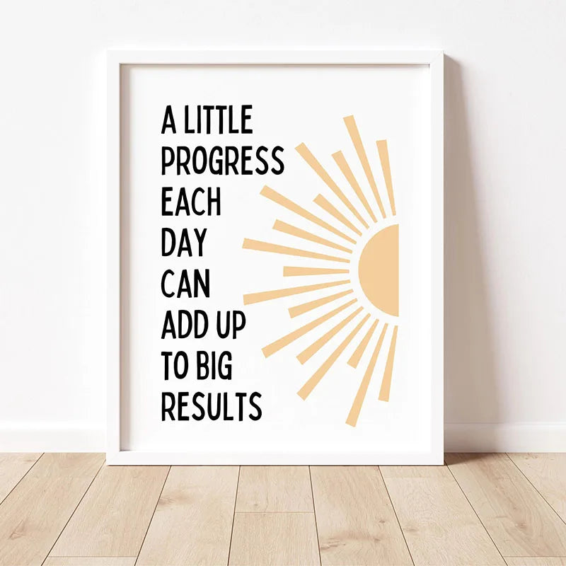 Motivational Quote Canvas Print | Minimalist Wall Art for Home & Office
