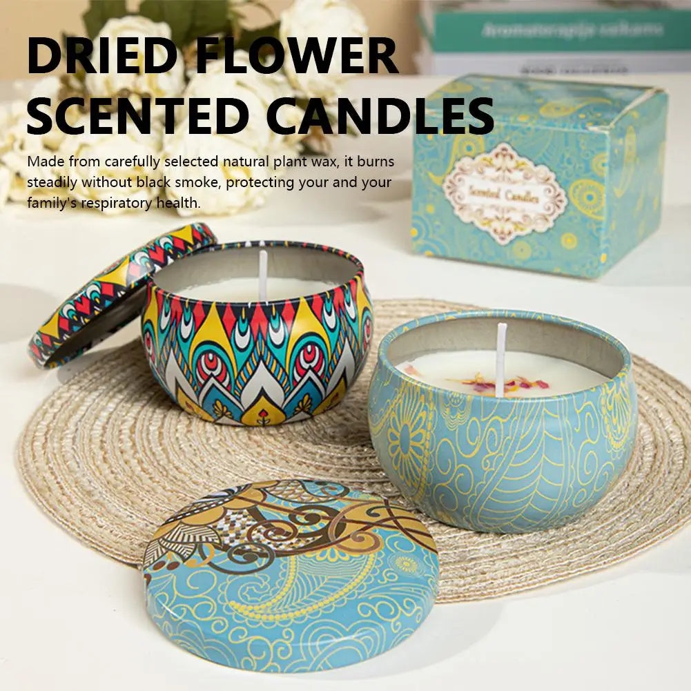 Dried Flower Scented Candles for Aromatherapy