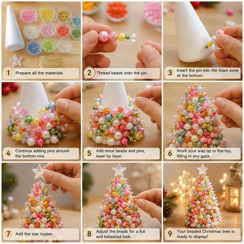 DIY Beaded Holiday Tree Kit | Christmas & Halloween Styles