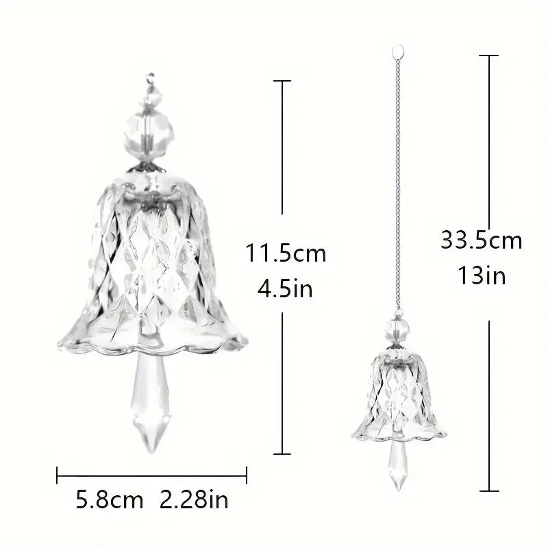 Crystal Bell Suncatcher Rainbow Glass Wind Chime Pendant