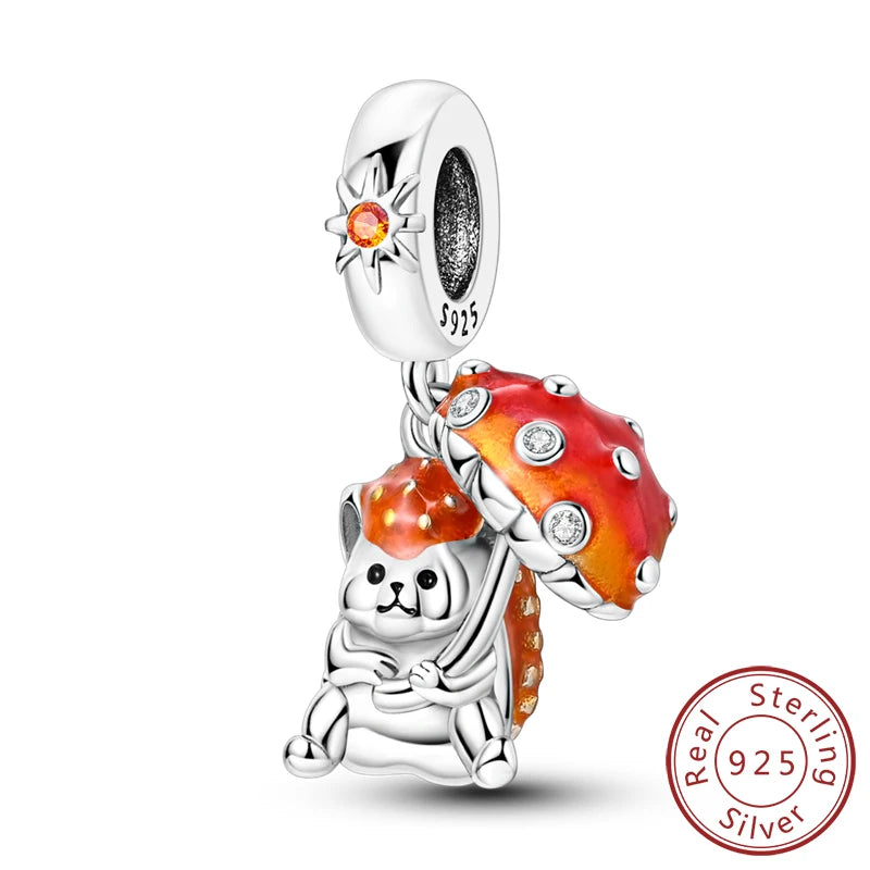 925 Silver Nature & Animal Charms – Butterfly, Floral & Woodland Pendants for Bracelets