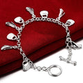 925 Sterling Silver Shoes & Bags Charm Bracelet – Fashion Jewelry Gift for Women
