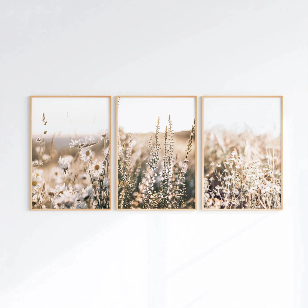 Muted Wildflower Photography Print | Neutral Botanical Wall Art