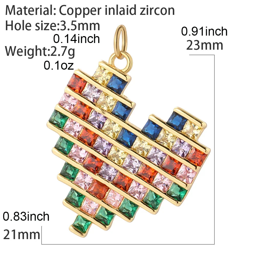 Bohemian Heart Charms – Copper DIY Pendants for Bracelets, Necklaces & Earrings