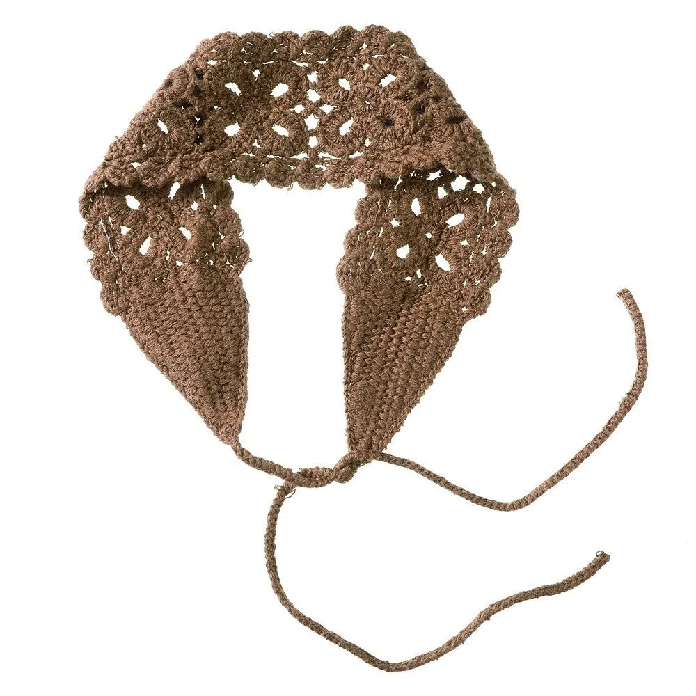 Boho Crochet Knit Headband | Handmade Hair Scarf & Wrap for Women