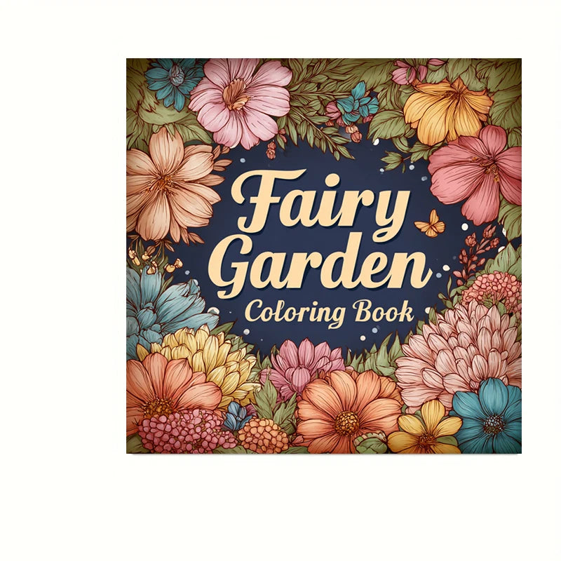 Fairy Garden Adult Coloring Book | 28 Pages of Enchanted Botanical Art