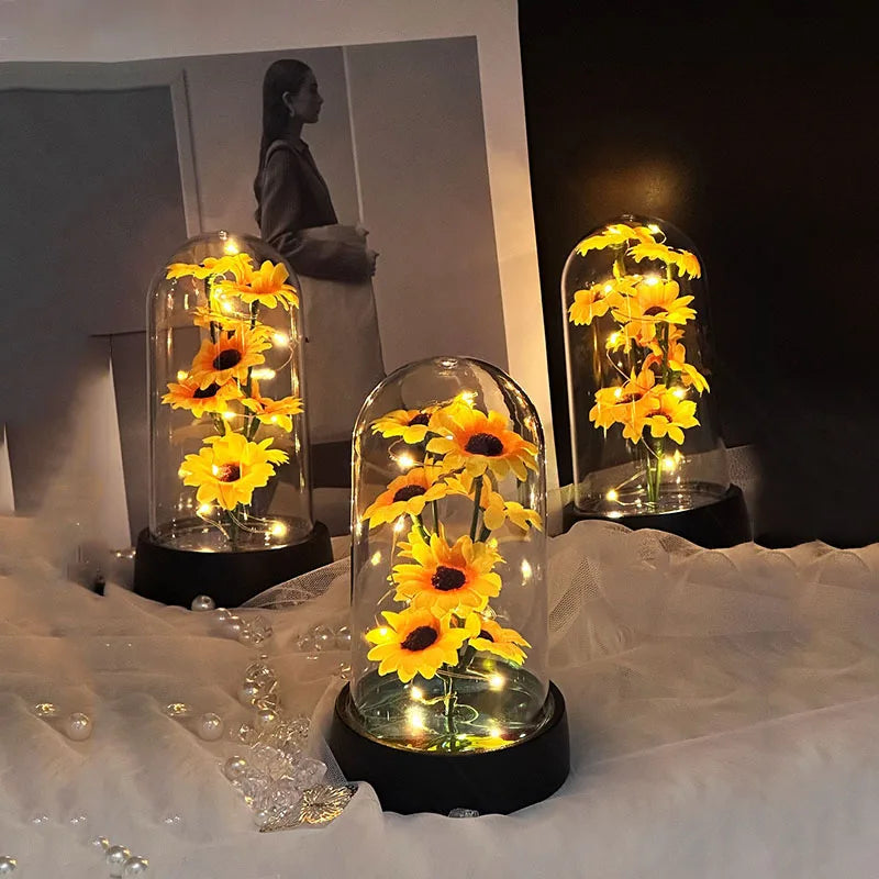 Golden Sunflower Eternal Flower Gift