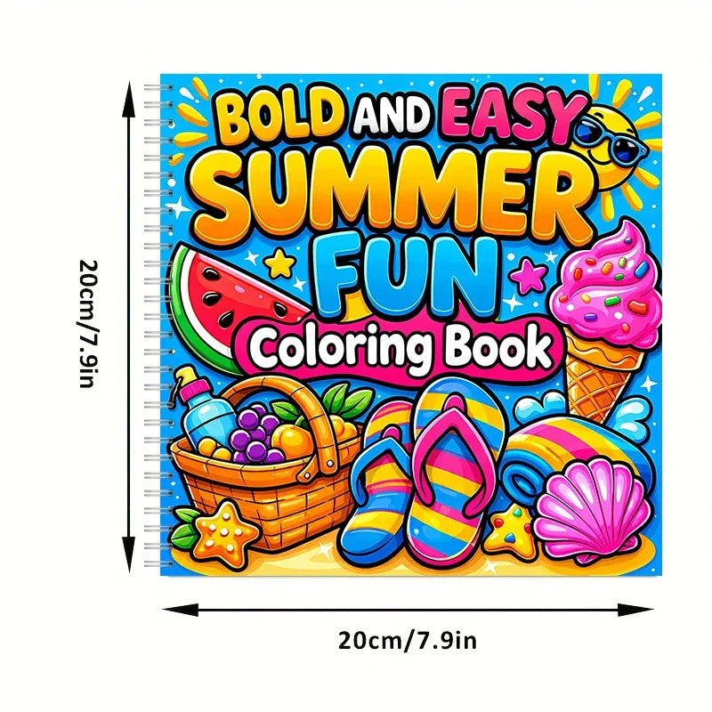 Summer Fun Coloring Book for Adults – 28 Pages of Whimsical Bliss