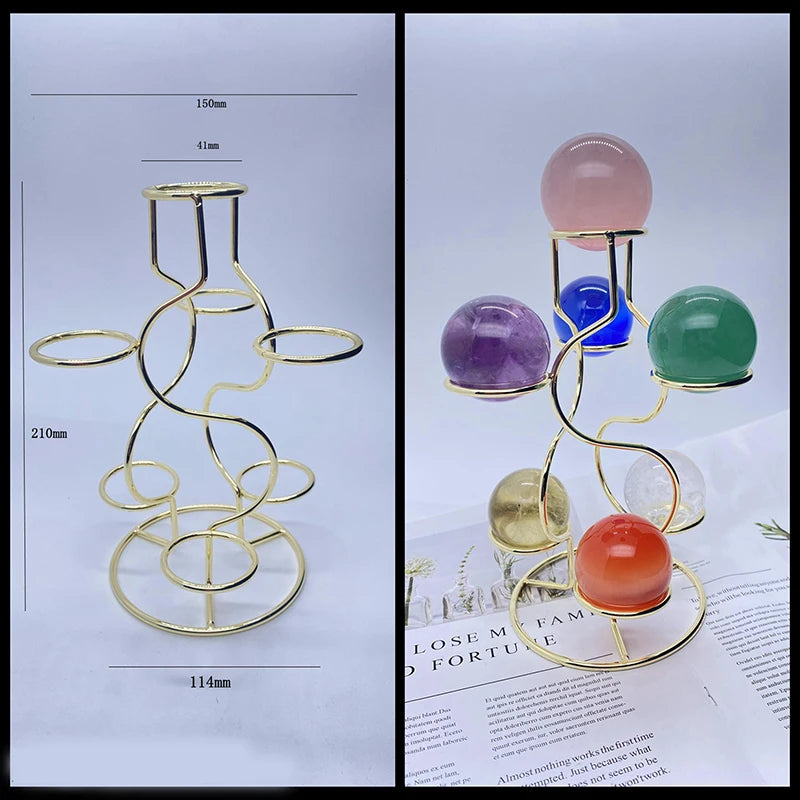 Crystal Ball Display Stand | Metal Sphere Holder in S & L