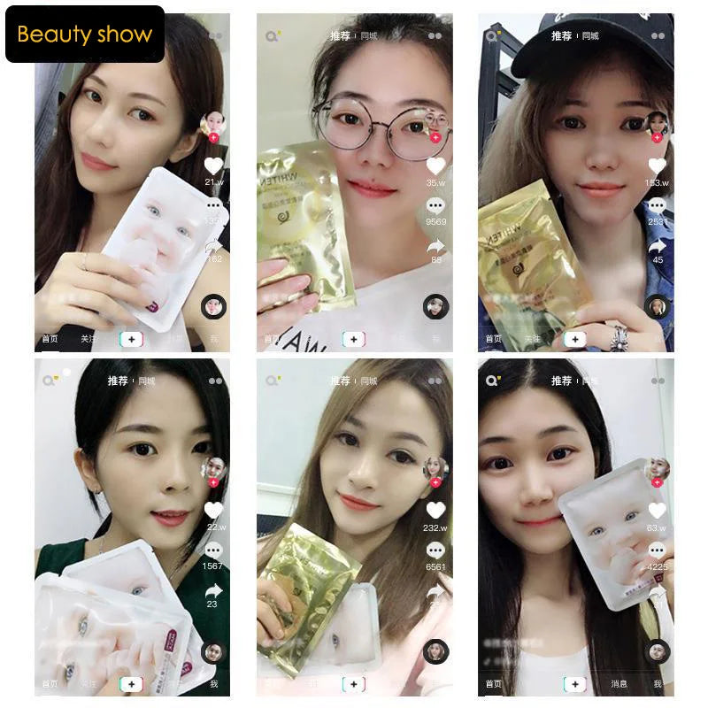 Snail & Hyaluronic Acid Face Sheet Mask – 10pcs | Korean Skincare