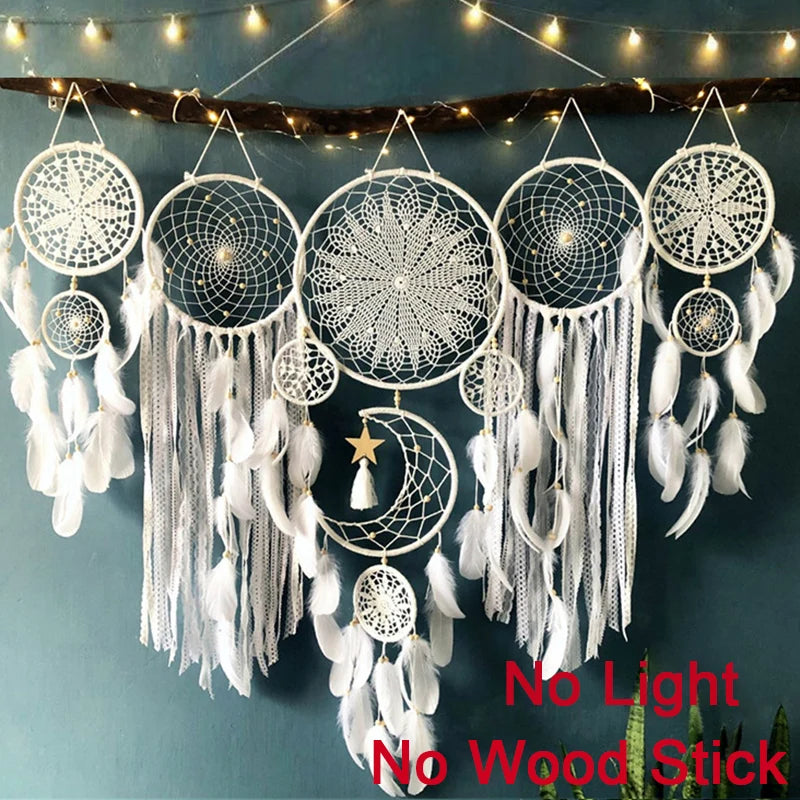 Boho Handmade Dreamcatcher Set — 5 Pieces