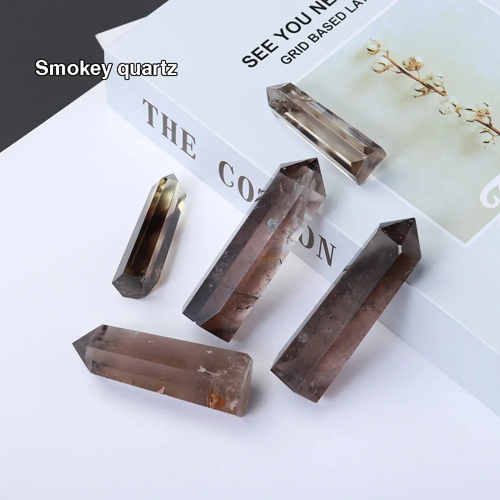 Natural Crystal Tower Wand — Choose Your Stone | Reiki Healing Point for Home Decor & Meditation