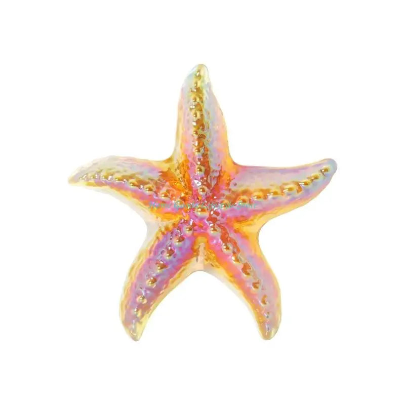 Glass Starfish Figurine | Colorful Coastal Decor
