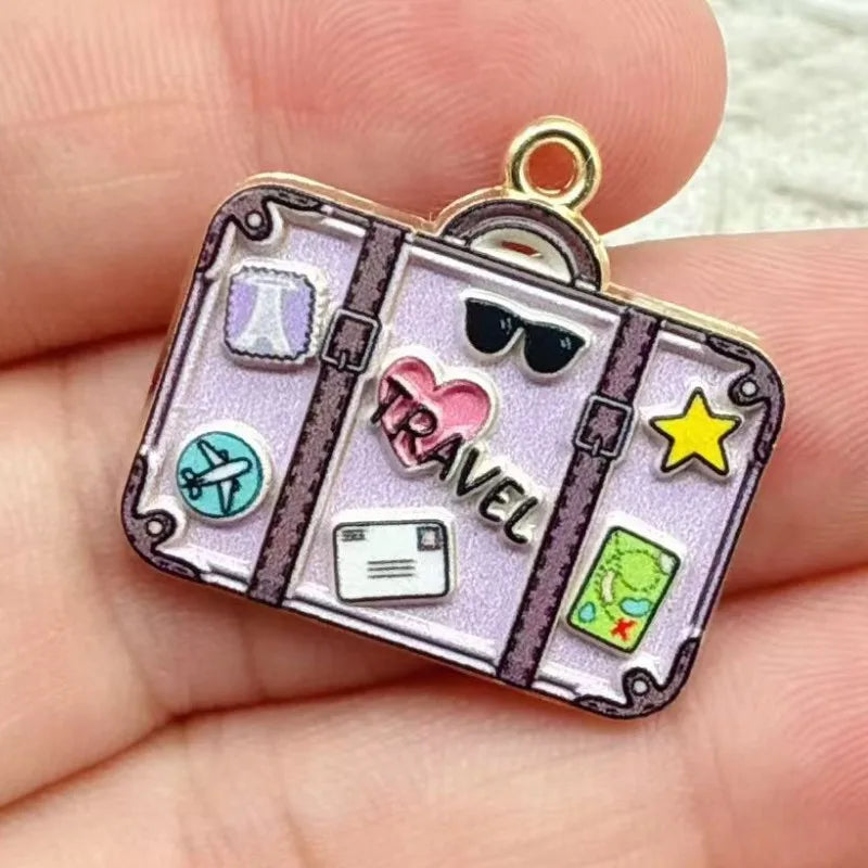 Cute Enamel Handbag Charm Set | Colorful Cartoon Pendants for DIY Jewelry