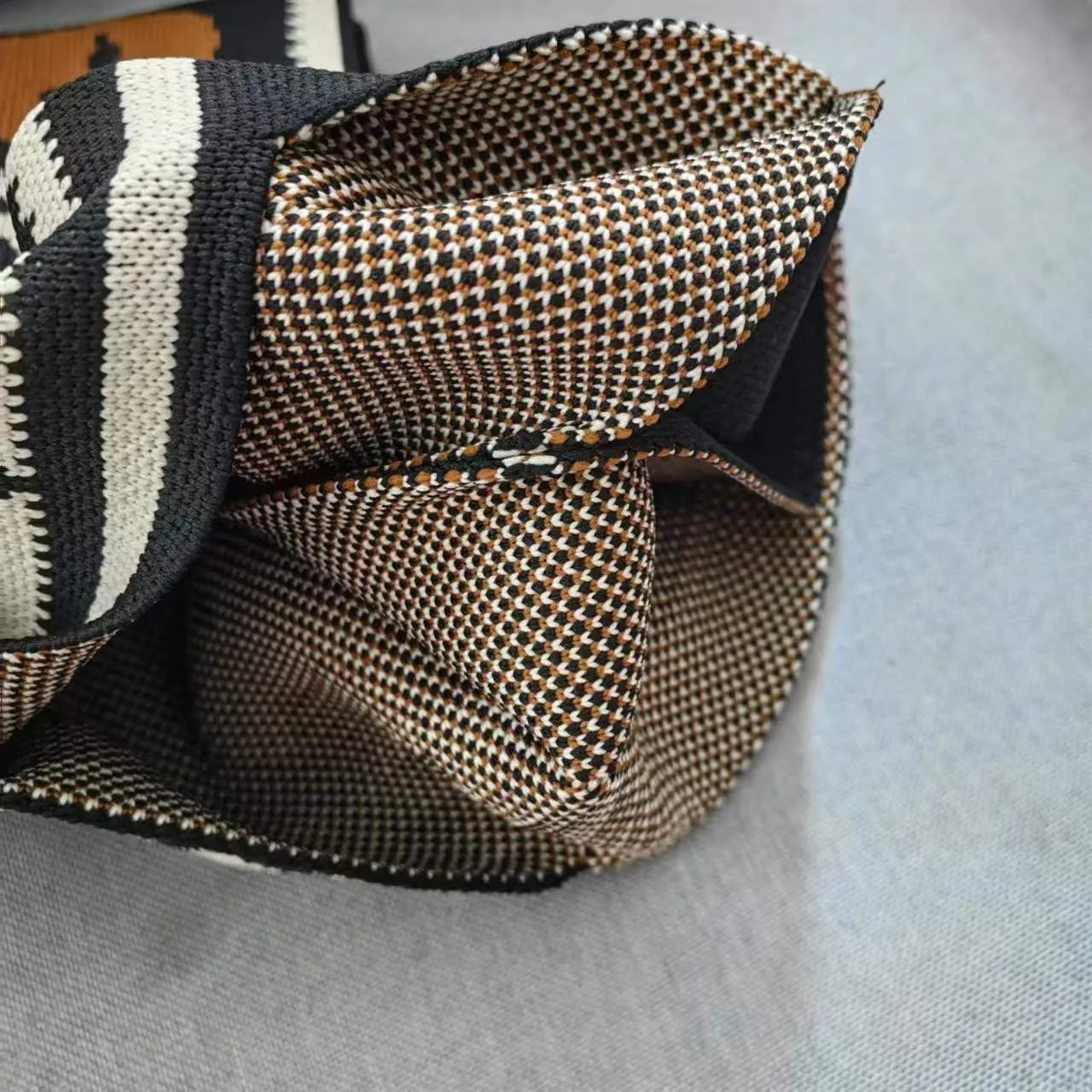 Knitted Foldover Wristlet Bag | Soft Casual Tote