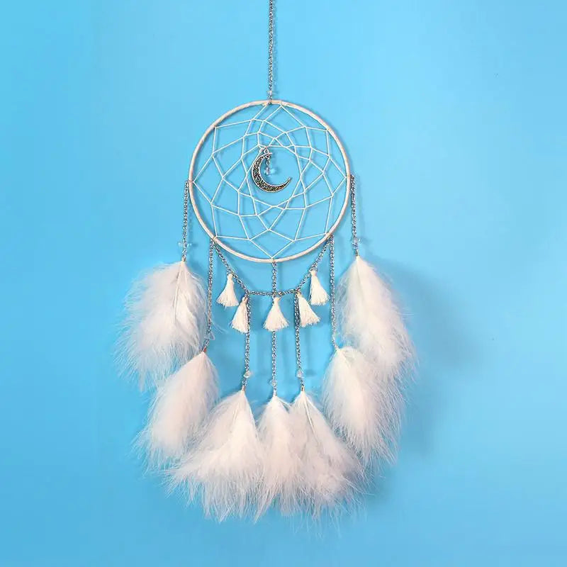 Feather Dreamcatcher Wall Hanging | Boho Bedroom Decor — 5 Colors