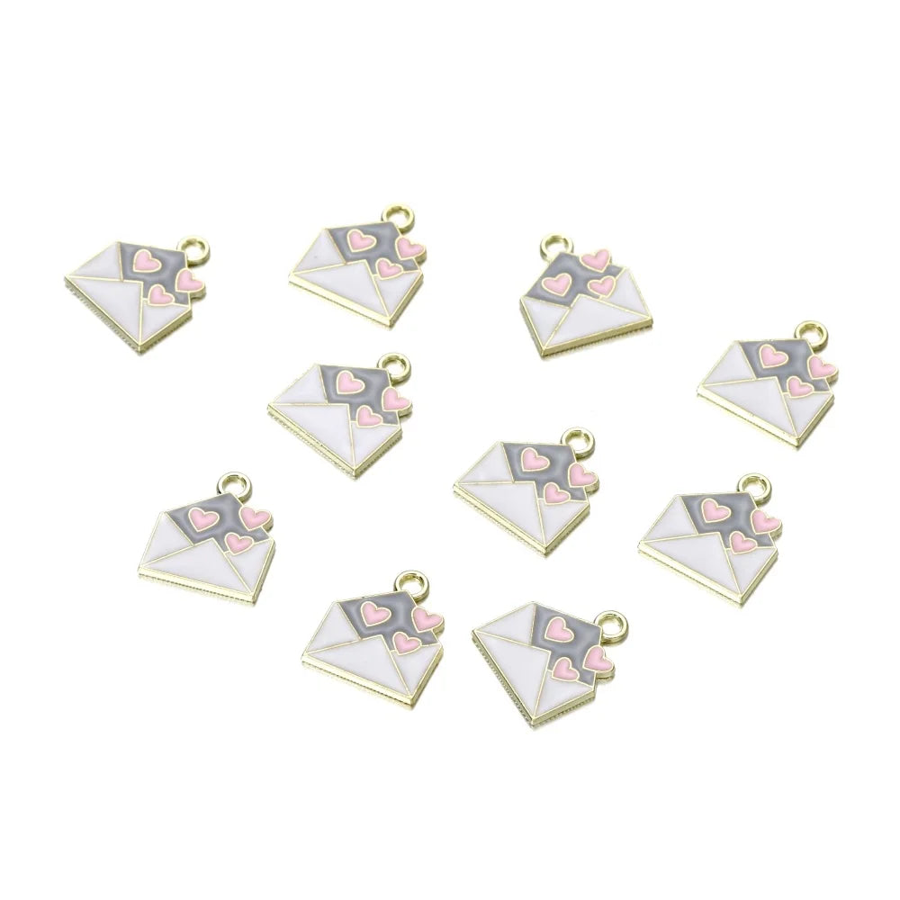 Mixed Colorful Enamel Charms – 10pcs DIY Bracelet & Necklace Pendants