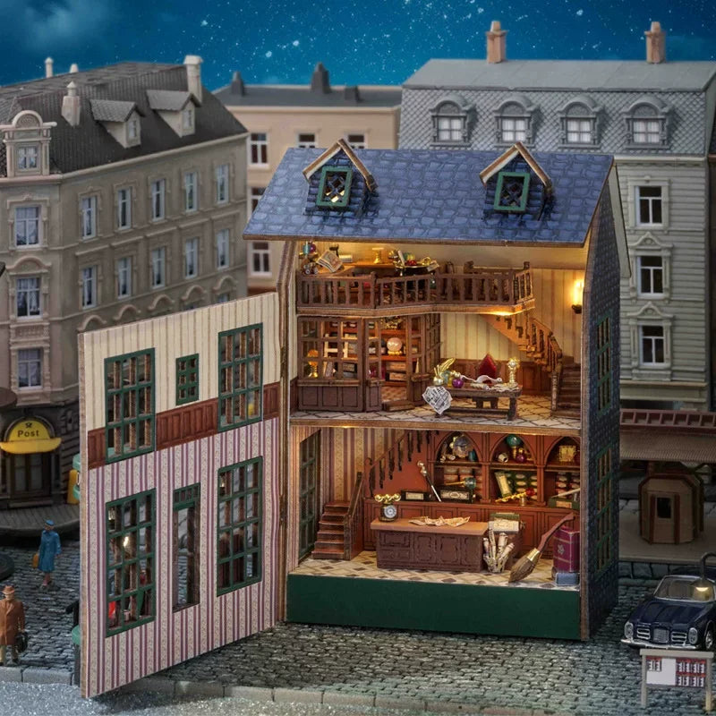 DIY Miniature Home Kit – Cute Wooden Handmade Dollhouse Model for Decoration & Gifting