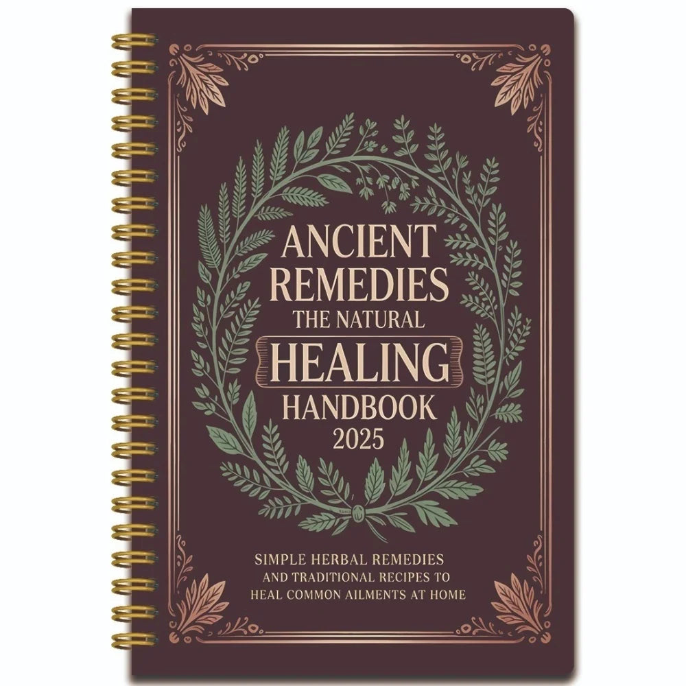 Ancient Remedies 2025 | Natural Healing Spiral Journal & Vintage Wellness Notebook
