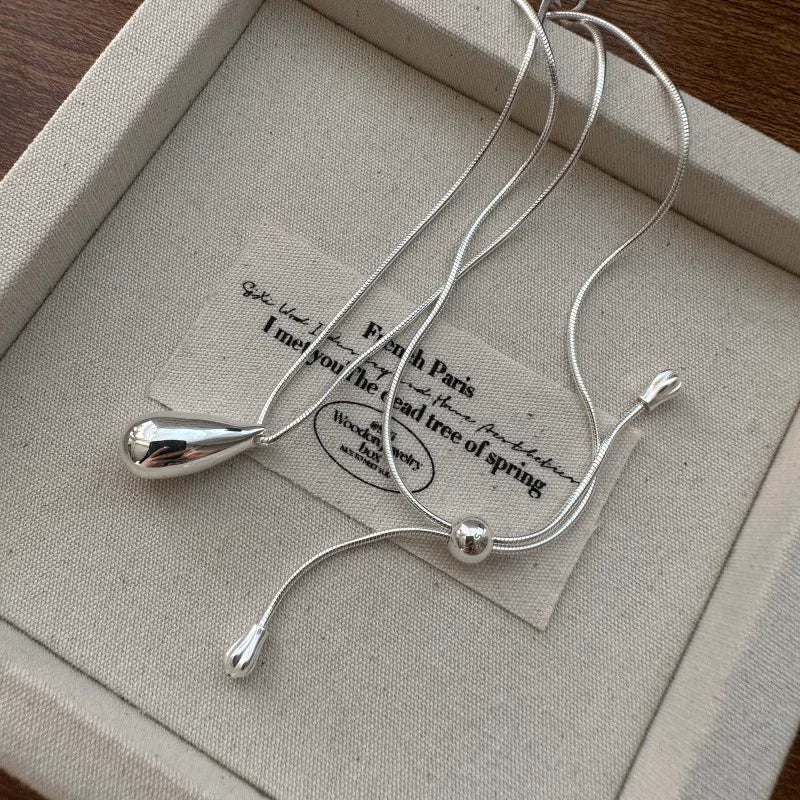 925 Sterling Silver Teardrop Necklace