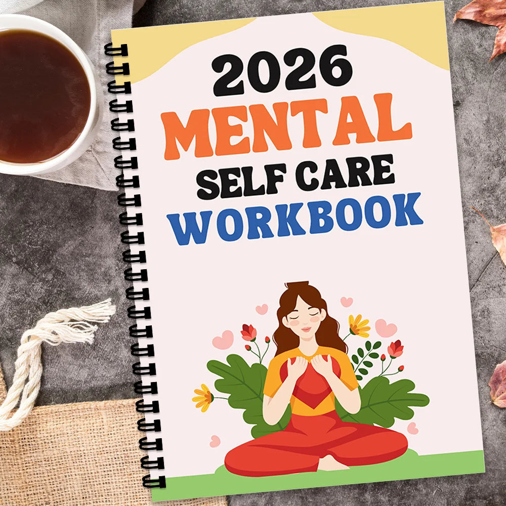 Mental Health Self-Care Workbook | Daily Wellness Planner with Mood Tracker & ADHD Support