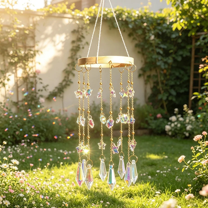 Handmade Crystal Wind Chime Suncatcher Pendant