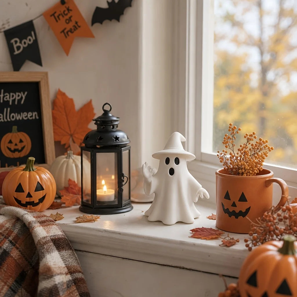 OK Ghost 3D Figurine | Funny Halloween Decor Ornament