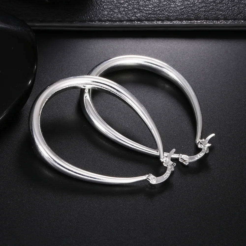 Classic Smooth Hoop Earrings | 41 mm