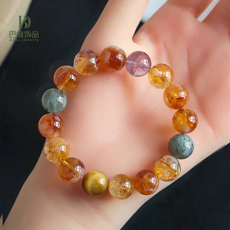 Citrine Crystal Beaded Bracelet