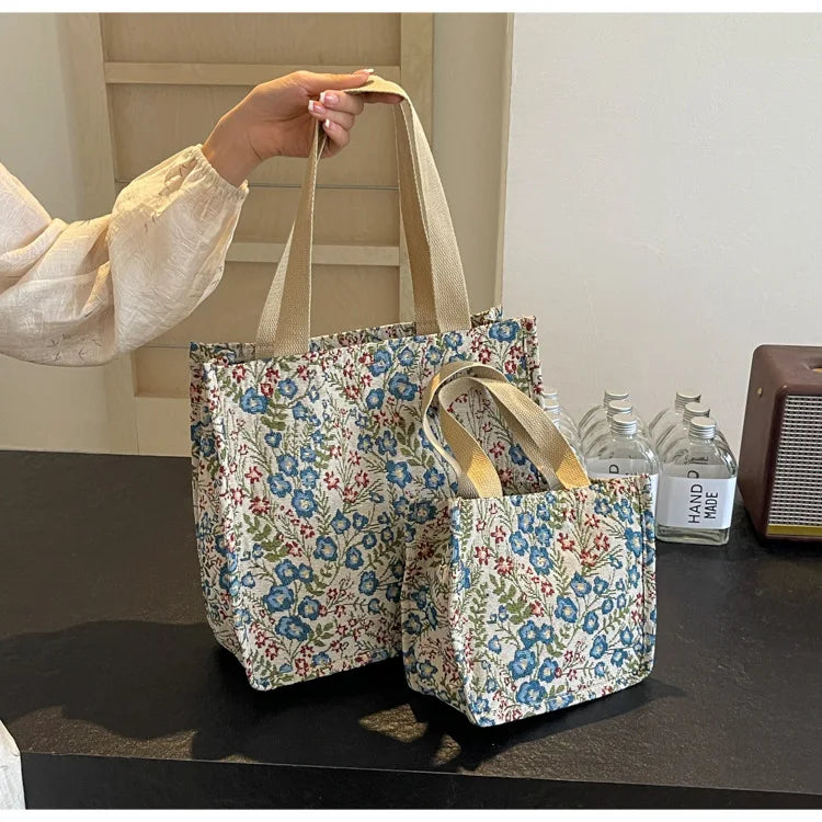 Oversized Canvas Tote Bag — Casual Commuter Shoulder Bag