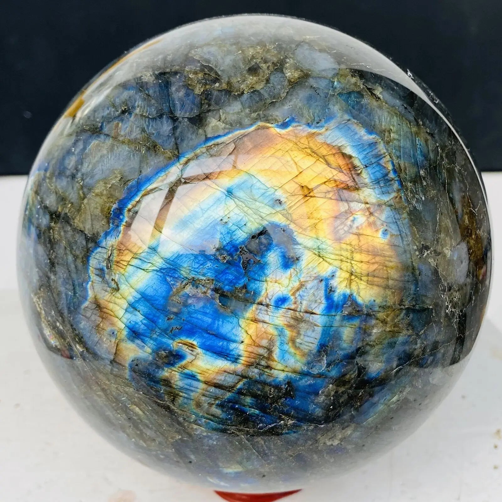 Natural Labradorite Crystal Sphere — Rainbow Healing Ball