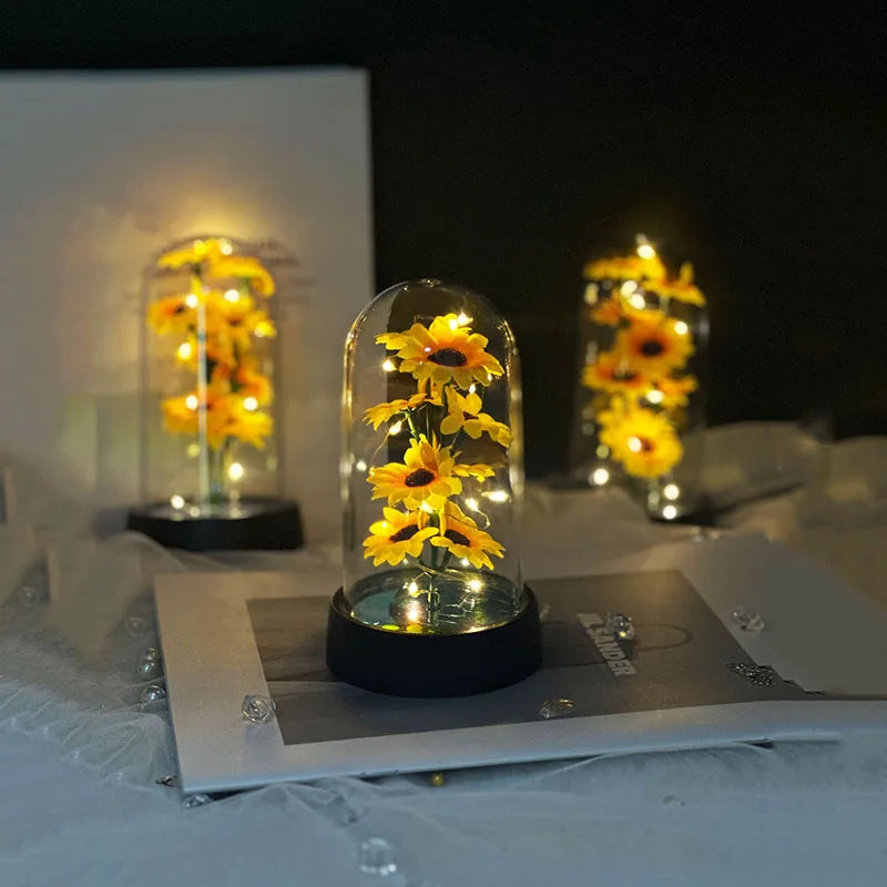 Golden Sunflower Eternal Flower Gift