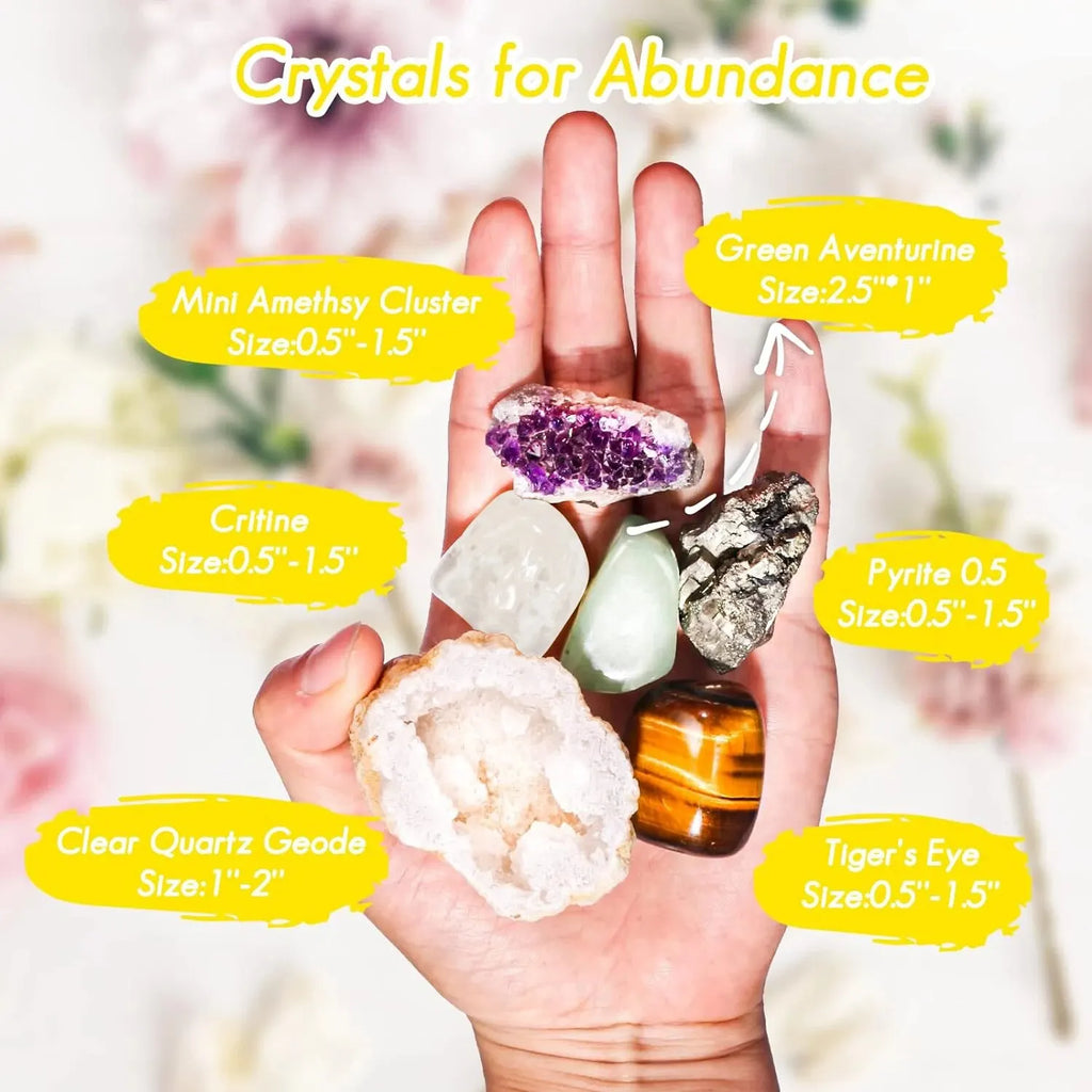 Crystal Healing Stone Gift Set | Abundance & Prosperity Gemstone Kit