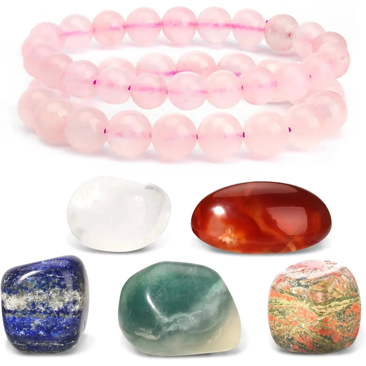 Crystal Healing Stone Gift Set | Abundance & Prosperity Gemstone Kit