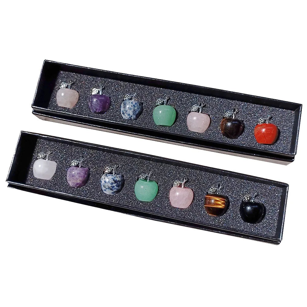Mini Crystal Apple Gift Set | 7-Piece Stone Collection