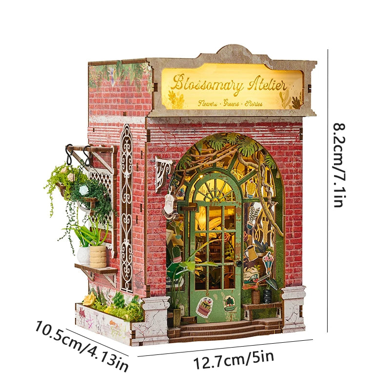 DIY Miniature Dollhouse Kit with LED Lights – 3D Wooden Handmade House for Home Decor & Gifting
