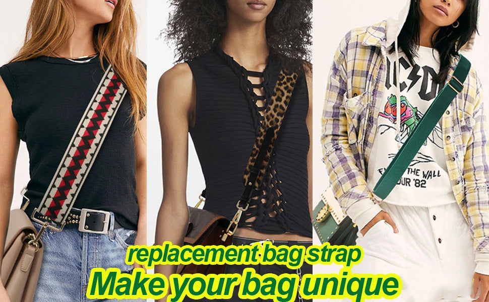 Boho Guitar-Style Bag Strap | Adjustable 80–140 cm