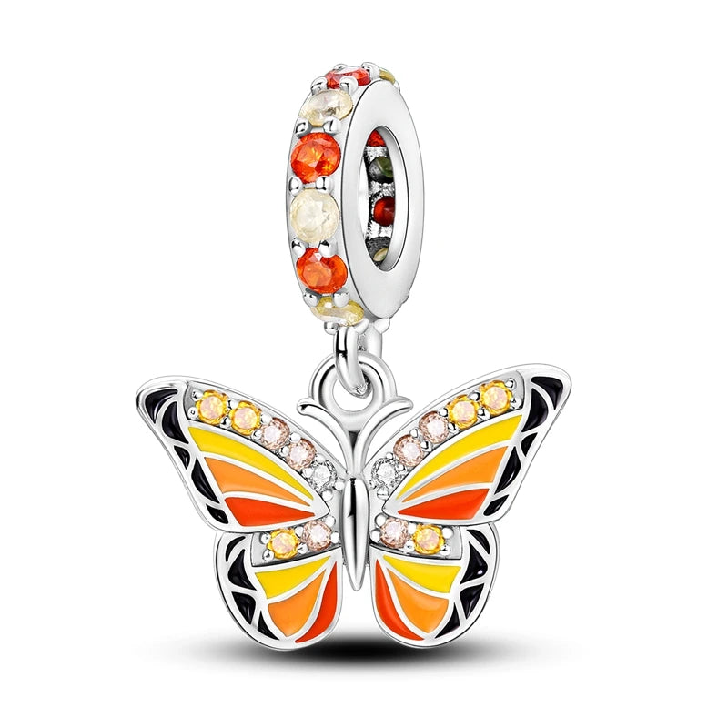 925 Sterling Silver Charm Holder Set – Bag Charm & Key Ring for DIY Jewelry