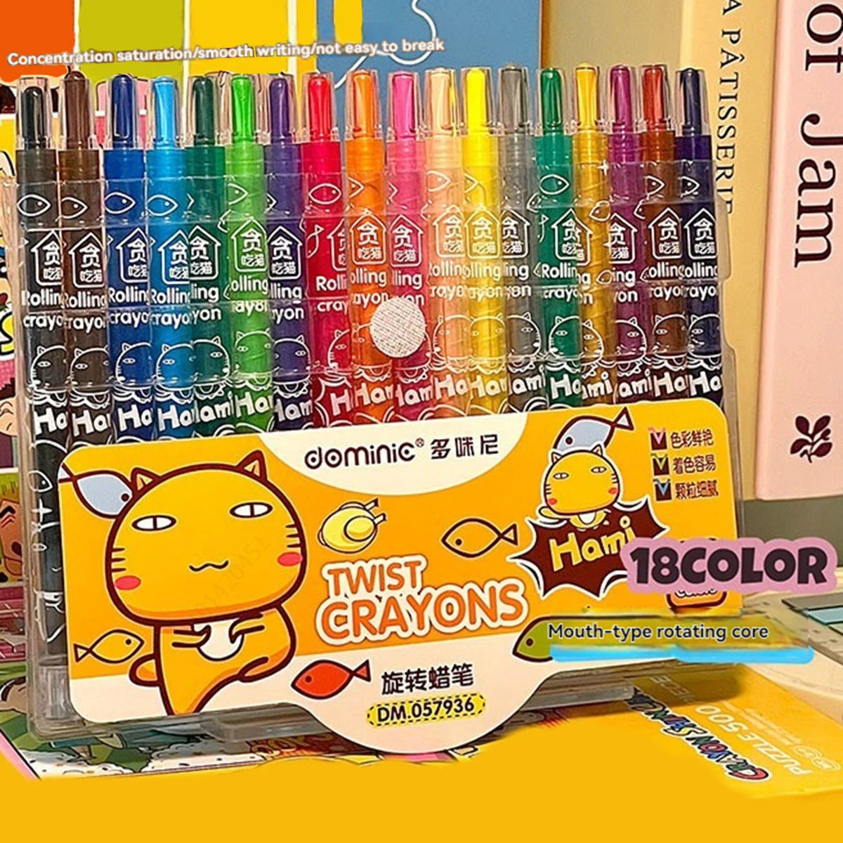 Non-Toxic Wax Crayons for Kids – 12, 18, 24 & 36 Colors