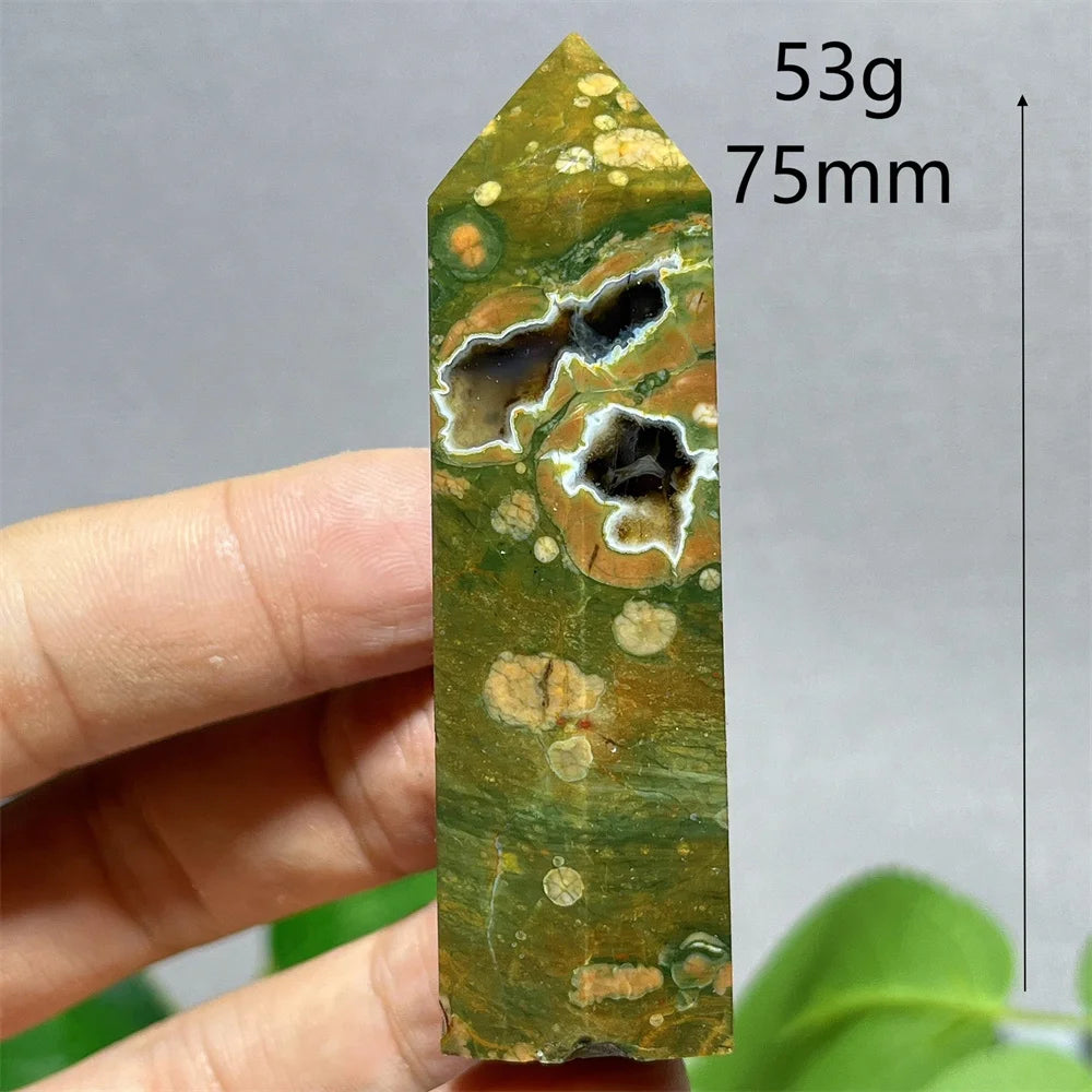 Natural Rainforest Crystal Tower — Flashy Quartz Mineral Wand for Reiki & Feng Shui