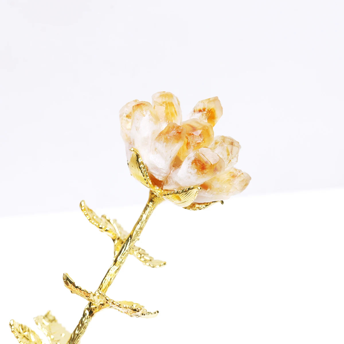 Natural Crystal Rose Cluster Flower Tree — Home Décor Gift Ornament