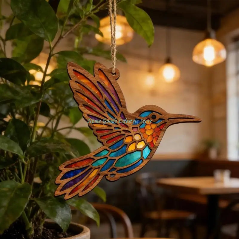 Hummingbird Stained Glass Suncatcher