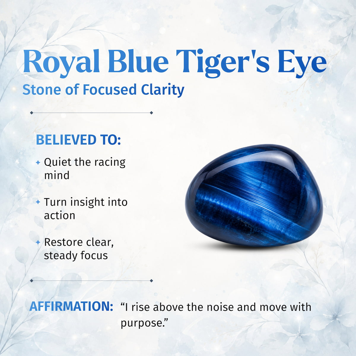 Royal Blue Tiger’s Eye Bracelet | Hawk’s Focus