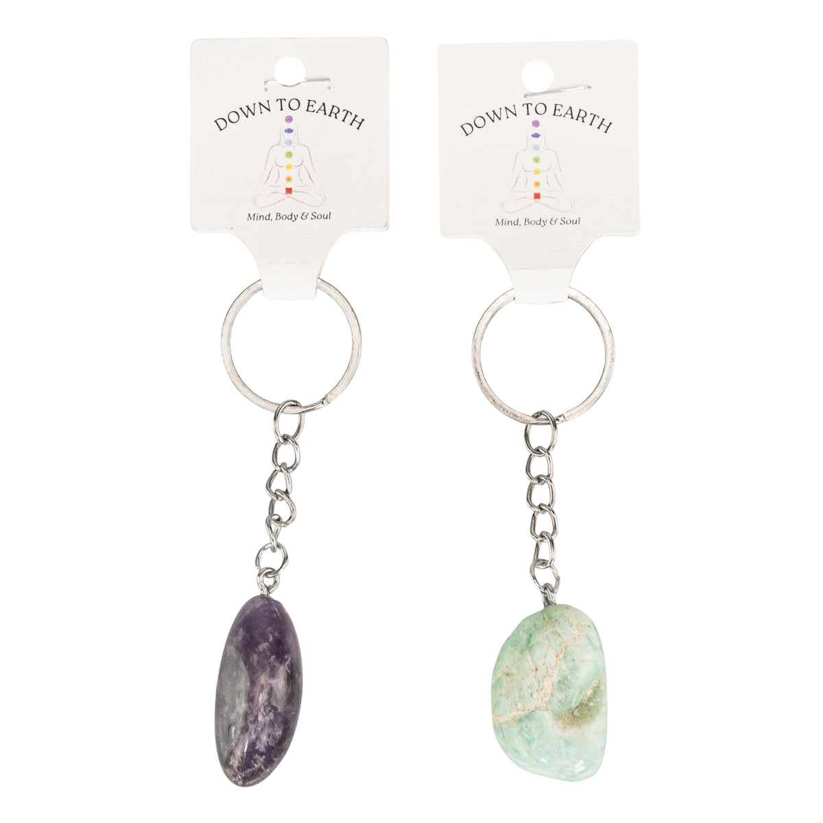 Tumbled Crystal Keychain