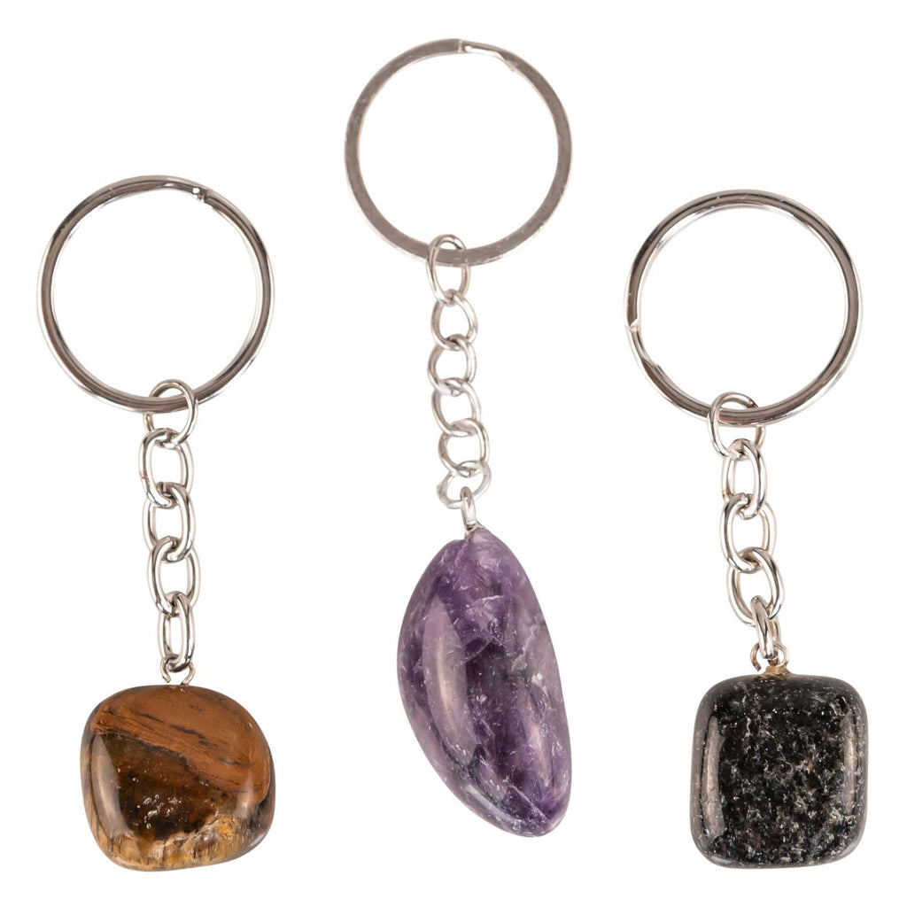 Tumbled Crystal Keychain