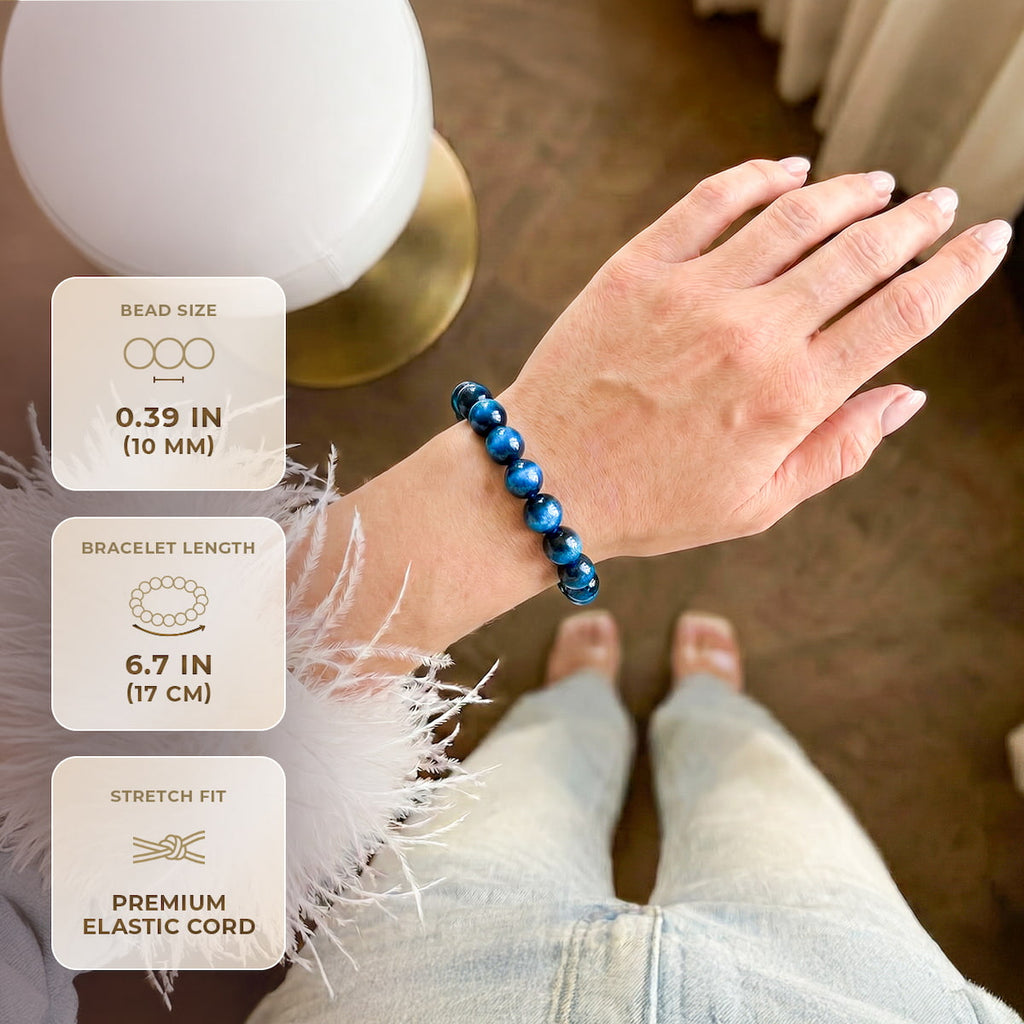 Royal Blue Tiger’s Eye Bracelet | Hawk’s Focus