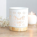 Matte Ceramic Butterfly Oil Burner and Wax Warmer