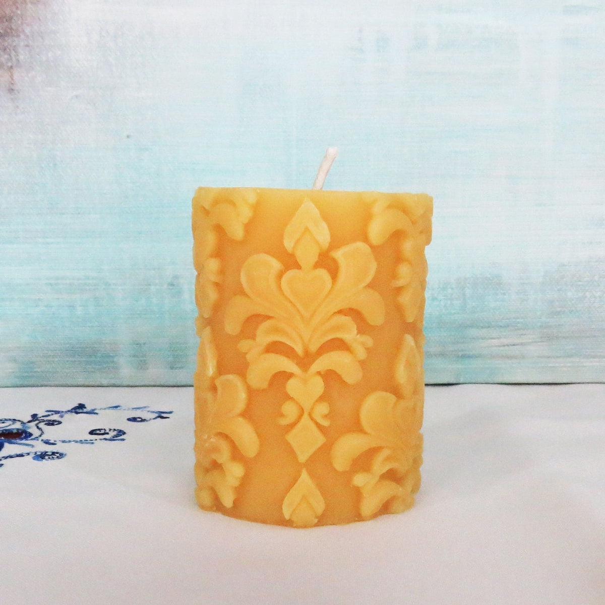 Fleur De Lis Pillar Candle