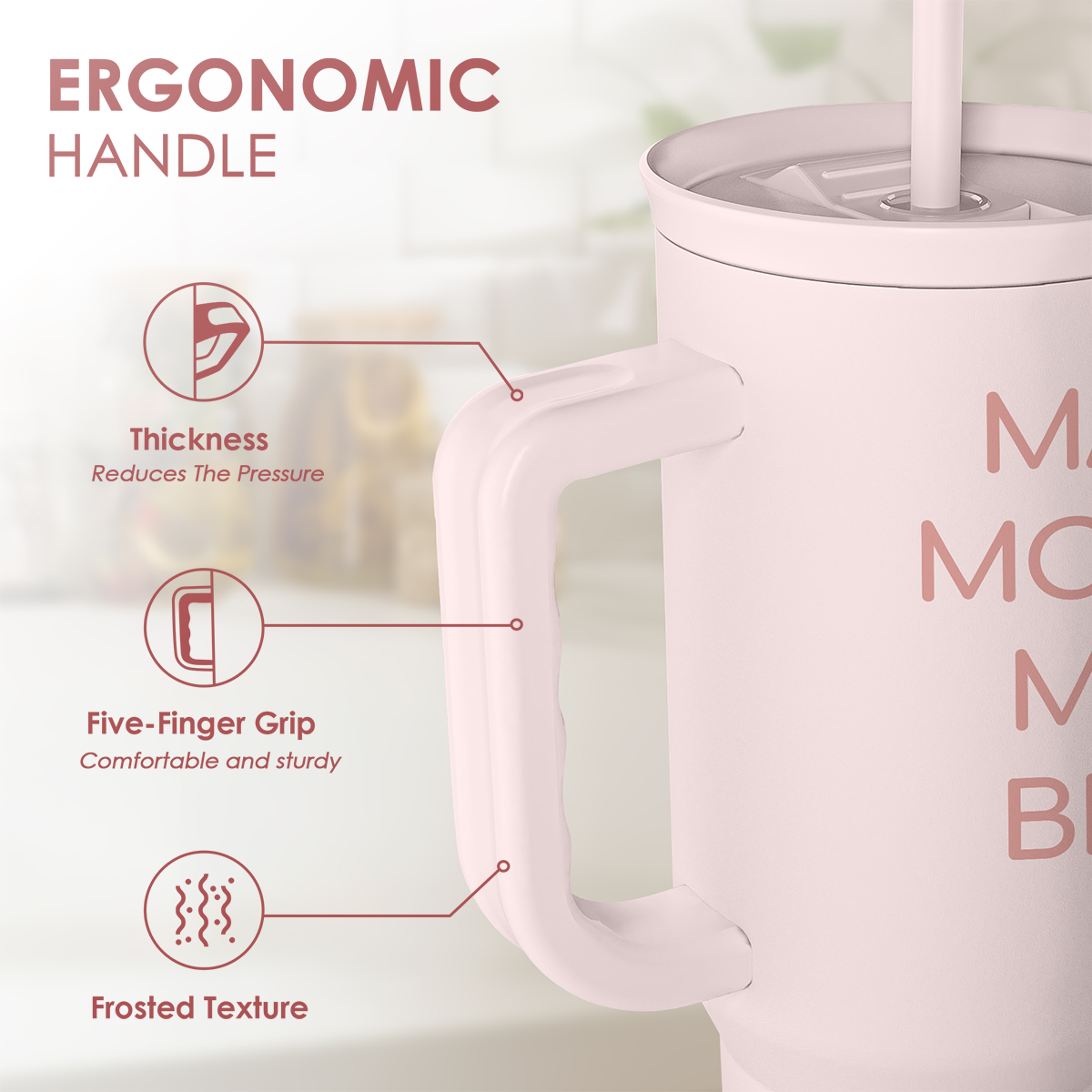Pink Funny Mom Mama Bruh Slidemate | Slider Tumbler with Handle 40oz
